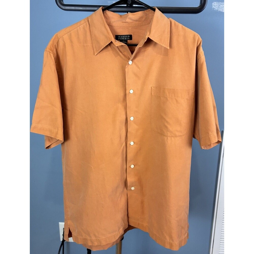 Harold Powell Mens Silk Cotton Blend Shirt Size Large